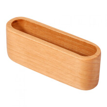 Creative Wooden Business Card Holder,1Pc Creative Wooden Business Card Holder Case Storage Box Organizer Office Desktop Ornaments[Beech Light Yellow]