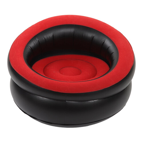 Inflatable Chair Flocked Surface Red 1 Piece