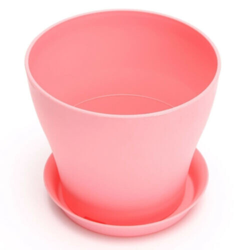 Flower Pots Gloss Resin Decorative 5PCS Pink 1