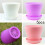 Flower Pots Gloss Resin Decorative 5PCS Pink 5