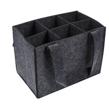 Wine cooler bag with divider 6-bottle insulated