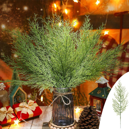 Artificial Christmas Branches Faux Norfolk Pine 3 pcs