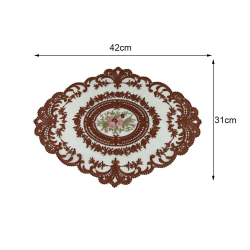 Embroidered Lace Placemat Coaster Set 2 pcs 1