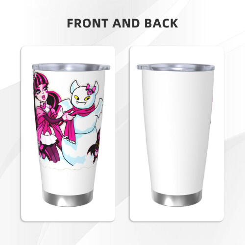 Ποτήρι Monster High20oz, Κούπα ταξιδιού καφέ από ανοξείδωτο ατσάλι με μόνωση κενού, Κούπα 2