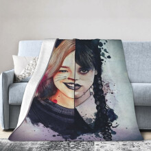 Wednesday Hotel Anime Fleece Blanket 60 x 50 Inches