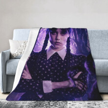 Wednesday Hotel Anime Fleece Blanket 60 x 50 Inches
