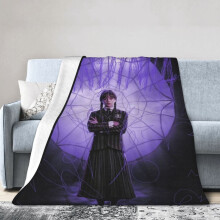 Wednesday Hotel Anime Fleece Blanket 60 x 50 Inches