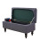Ottoman Slipcover High-Stretch Dark Gray 1-Pack 8