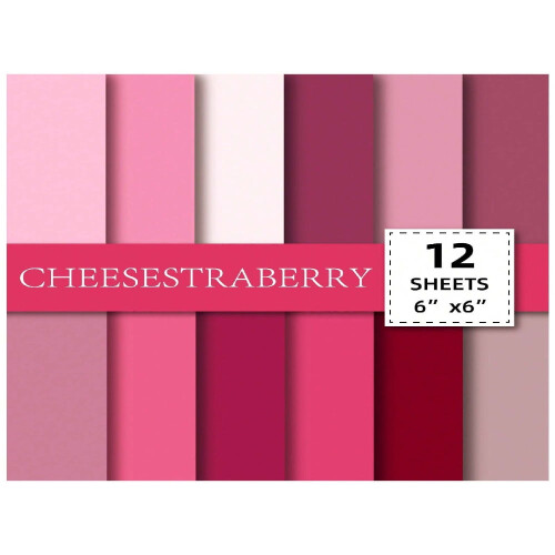 LOVEVER scrapbooking paper pack red purple 12pcs