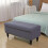 Ottoman Slipcover High-Stretch Dark Gray 1-Pack 7