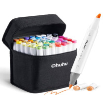 LOVEVER Ohuhu Markers 48-color brush and chisel tip set