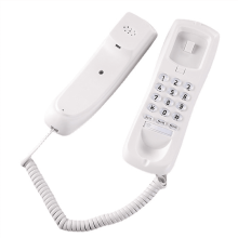 Wall-Mounted Wired Landline Phone White