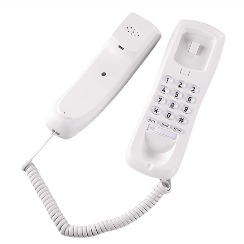 Wall-Mounted Wired Landline Phone White