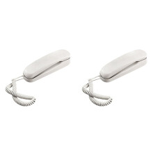 Wired Wall Phone White 2-pack