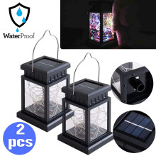 LNKOO solar lanterns outdoor waterproof 2-pack