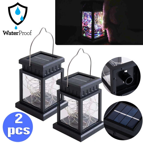 LNKOO solar lanterns outdoor waterproof 2-pack