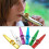 Red brass kazoo flute instrument single 3