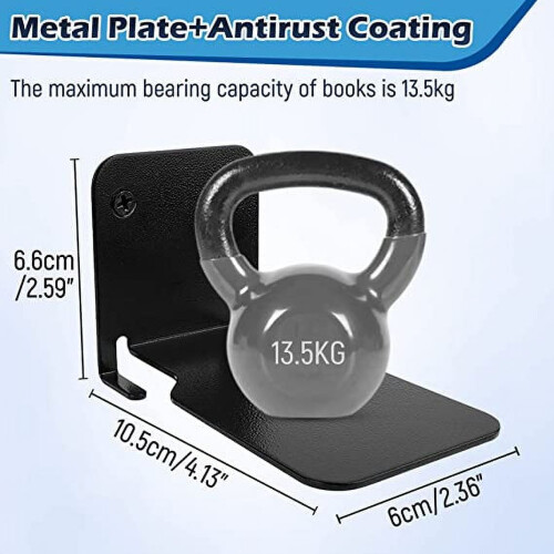 Invisible Floating Bookshelf Metal Wall Mounted 30 cm 1