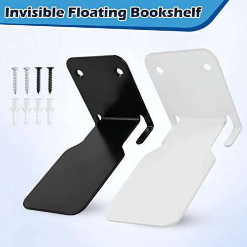 Invisible Floating Bookshelf Metal Wall Mounted 30 cm 2