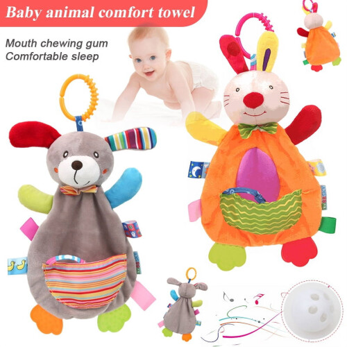 LNKOO baby hanging rattles 2 pack animal bell teether