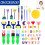 LNKOO kids paint brushes washable sponge set 48 pcs 1