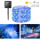 LNKOO solar string lights blue 66 ft 200 LED 1
