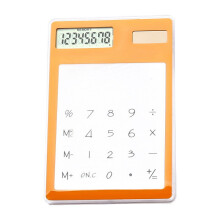 8-Digit solar calculator transparent large LCD ultra-thin