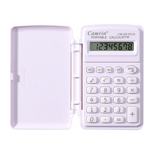 Mini 8-digit calculator with flip cover portable