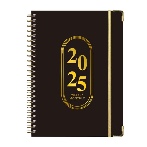 Lksixu2025Planner Coil Notebook, A5 Σκληρόδετο με καρτέλες, Χοντρό χαρτί 120GSM, Εβδομαδιαίος &