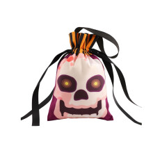 Halloween candy bags ghost pattern drawstring reusable