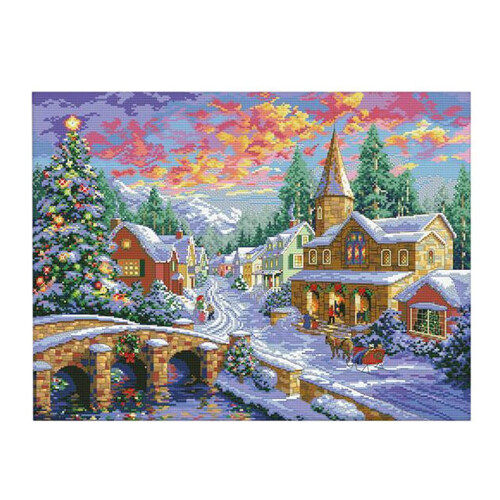 Embroidery Stitch Kit Printed Pattern 11CT 67x52cm 2