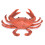 Realistic Crab Toy Red Plastic Ocean Animal Bath Play 1