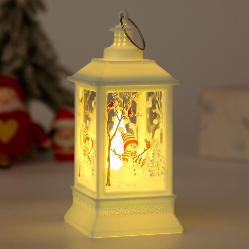 Christmas snow globe lantern 5.5 inches plastic 1