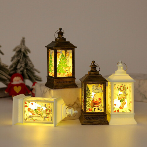Christmas snow globe lantern 5.5 inches plastic 2
