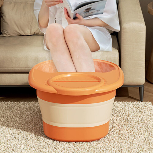 Foldable Foot Bath Bucket with Handle and Lid