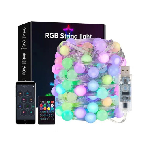 Color Changing Globe String Lights 16.4ft Smart LED