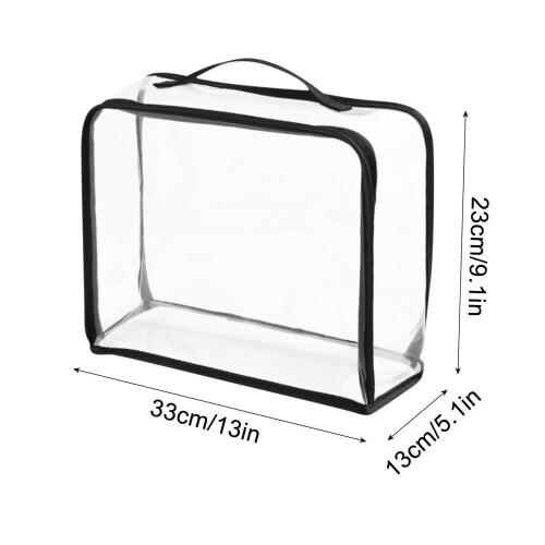 Clear makeup toiletry bag with zipper waterproof 1 piece