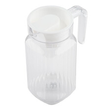 Drink Pitcher with Lid and Handle Ribbed Striped 500ML