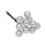 Glittered Berry Picks Christmas Decoration Silver 10pcs 1