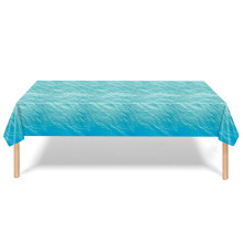 Wave Plastic Tablecloth Blue Ocean Theme 1 Pack