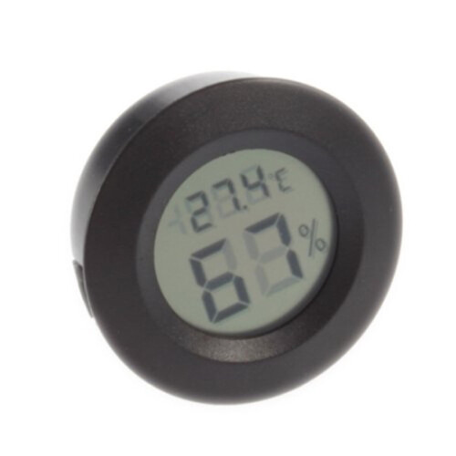 Digital LCD indoor thermometer hygrometer black 1