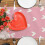 Valentine's Day table runner burlap 13x83 in pink 5