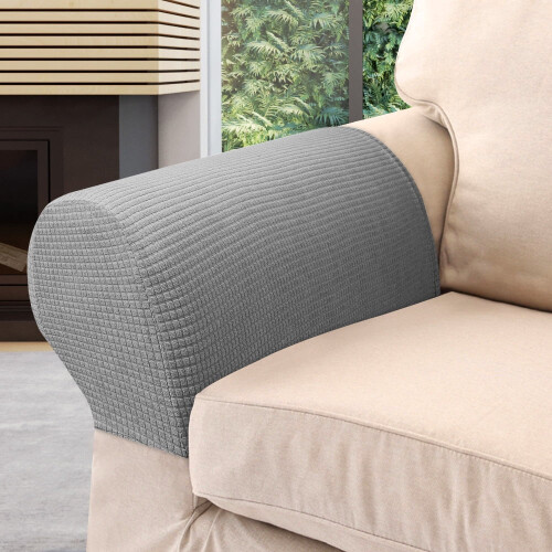 Ghojet sofa arm covers spandex stretch waterproof 2 pcs 1