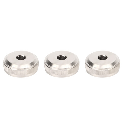 Silver Trumpet Valve Caps Metal 3 pcs