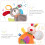 LNKOO baby hanging rattles 2 pack animal bell teether 4
