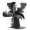 Reindeer Design Fireplace Fan Heat-Powered Silent 4-Blade 8