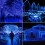 LNKOO solar string lights blue 66 ft 200 LED 8