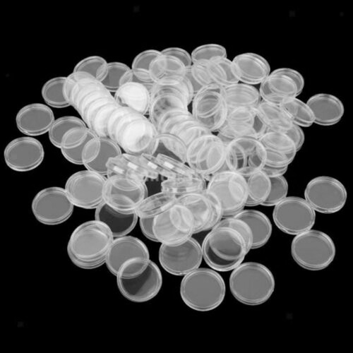 Coin Holder Capsules Clear Round 21mm 100 pcs 2