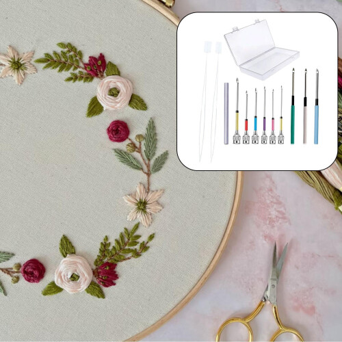 Embroidery Punch Tool Kit for Adults 12 Pieces 2