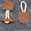 Toggle Closure Buttons Brown 4 pcs 8